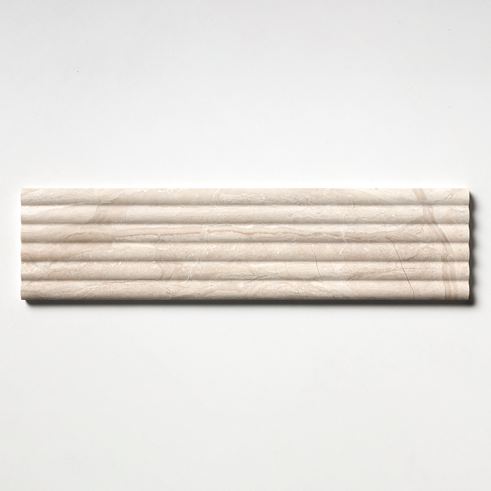 Ryflowana płytka marmurowa 3D SAND Salvatori ryflowana do łazienki karbowana fluted marble tile Wave beżowy marmur marmorfliesen 45x90cm #LuksusoweWnętrza #RyflowanePłytki3D marmorfliesen Mramorové dlaždice Marmora Flīzes Marmurinės plytelės