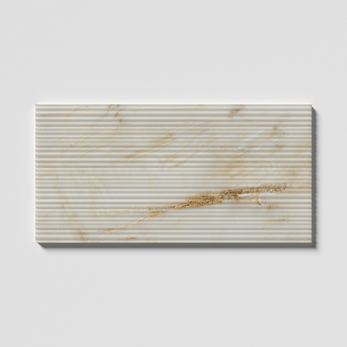 Ryflowana płytka marmurowa 3D Calacatta AMBER Salvatori ryflowana do łazienki karbowana fluted marble tile Wave Biała marmur marmorfliesen 45x90cm #LuksusoweWnętrza #RyflowanePłytki3D marmorfliesen Mramorové dlaždice Marmora Flīzes Marmurinės plytelės