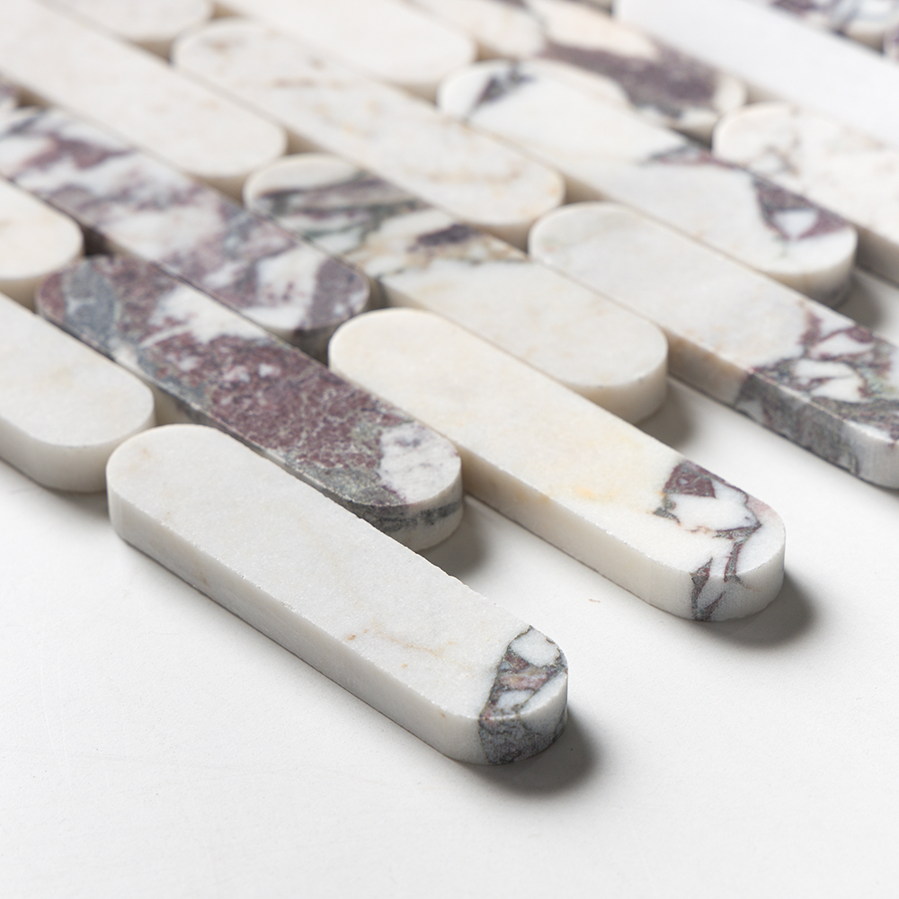 Mozaika marmurowa Calacatta Viola PILOLO– luksusowy design i wyrafinowane wykończenie do luksusowego domu – Premium Ekskluzywne wykończenia wnętrz Mozaika marmurowa Marmor Mosaike Marmuro mozaikos Mramorové mozaiky Мармурові мозаїки