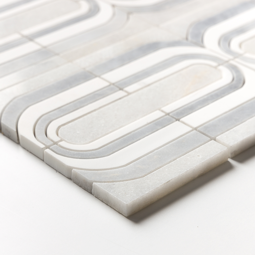 Mozaika marmurowa PURE WHITE ELEGANCE luksusowy design i wyrafinowane wykończenie do luksusowego domu – Płytki marmurowe – Płytki kamienne - Premium Ekskluzywne wykończenia wnętrz Mozaiki marmurowe Marmor Mosaike Waterjet - Salvatori-Marmuro mozaikos Mramorové mozaiky Мармурові мозаїки