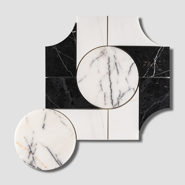 Mozaika marmurowa Baywater - geometryczna marmur marble mosaic geometric