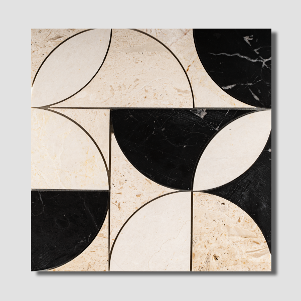 Mozaika marmurowa Eclipse marble mosaic eclipse black white