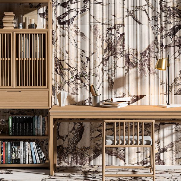 Ryflowana płytka marmurowa 3D Calacatta VIOLA Salvatori ryflowana do łazienki karbowana fluted marble tile LILAC Wave Biała marmur marmorfliesen 45x90cm #LuksusoweWnętrza #RyflowanePłytki3D marmorfliesen Mramorové dlaždice Marmora Flīzes Marmurinės plytelės