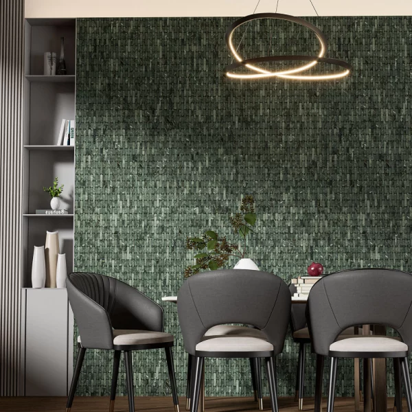 Ciemnozielona Mozaika marmurowa VERDE PILOLO– luksusowy design i wyrafinowane wykończenie do luksusowego domu – Premium Ekskluzywne wykończenia wnętrz Mozaika marmurowa Marmor Mosaike Marmuro mozaikos Mramorové mozaiky Мармурові мозаїки