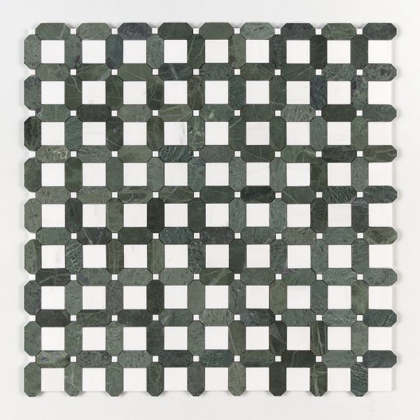 Mozaika marmurowa Zielono biala verde bianco luksusowy design i wyrafinowane wykończenie do luksusowego domu - Płytki marmurowe – Płytki kamienne - Premium Ekskluzywne wykończenia wnętrz Mozaiki marmurowe Marmor Mosaike Marmuro mozaikos Mramorové mozaiky Мармурові мозаїки Eleganza PREMIUM