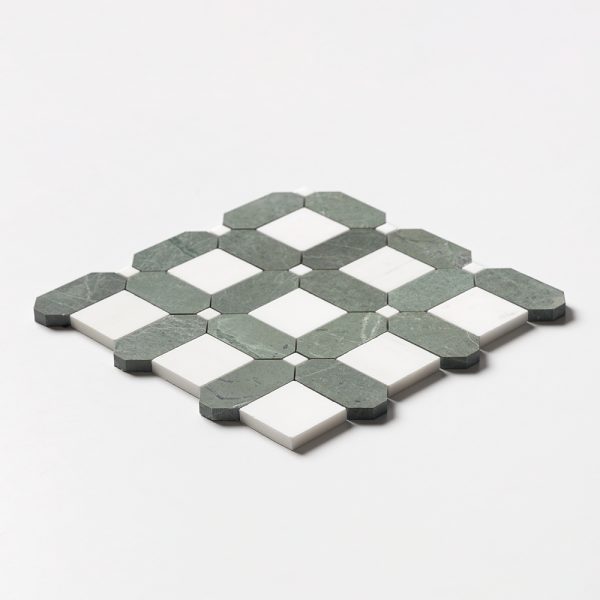 Mozaika marmurowa Zielono biala verde bianco luksusowy design i wyrafinowane wykończenie do luksusowego domu - Płytki marmurowe – Płytki kamienne - Premium Ekskluzywne wykończenia wnętrz Mozaiki marmurowe Marmor Mosaike Marmuro mozaikos Mramorové mozaiky Мармурові мозаїки Eleganza PREMIUM