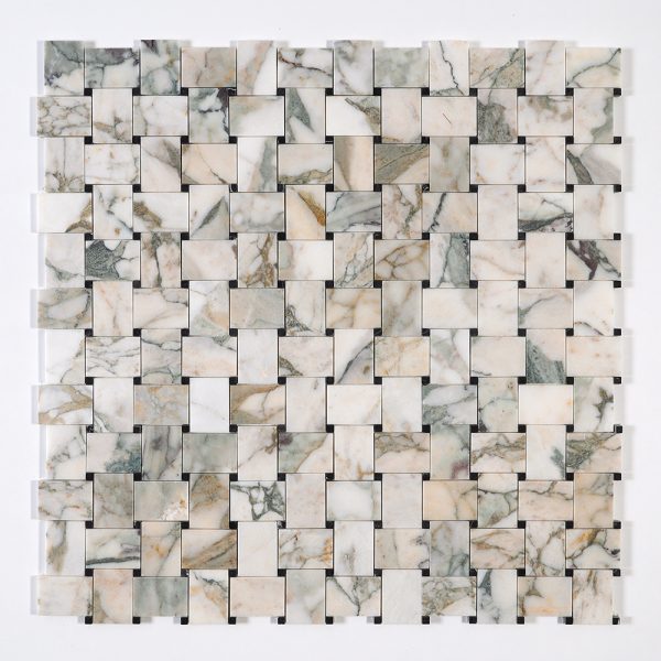 Mozaika marmurowa bialo szaro zielona Calacatta Green luksusowy design i wyrafinowane wykończenie do luksusowego domu – Płytki marmurowe – Płytki kamienne - Premium Ekskluzywne wykończenia wnętrz Mozaiki marmurowe Marmor Mosaike Marmuro mozaikos Mramorové mozaiky Мармурові мозаїки HARMONY