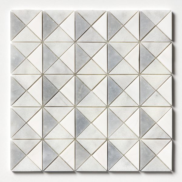 Mozaika marmurowa Sky Szara Geometryczna trójkąty luksusowy design i wyrafinowane wykończenie do luksusowego domu – Płytki marmurowe – Płytki kamienne - Premium Ekskluzywne wykończenia wnętrz Mozaiki marmurowe Marmor Mosaike Marmuro mozaikos Mramorové mozaiky Мармурові мозаїки