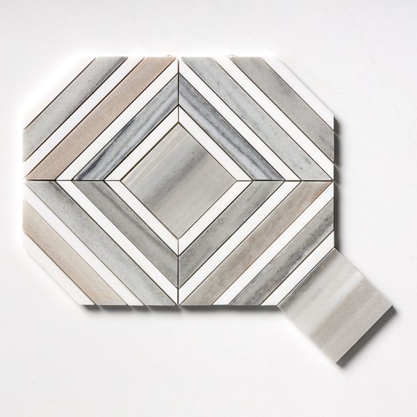 Mozaika marmurowa szaro biało beżowa GRACE luksusowy design i wyrafinowane wykończenie do luksusowego domu – Płytki marmurowe – Płytki kamienne - Premium Ekskluzywne wykończenia wnętrz Mozaiki marmurowe Marmor Mosaike Marmuro mozaikos Mramorové mozaiky Мармурові мозаїки