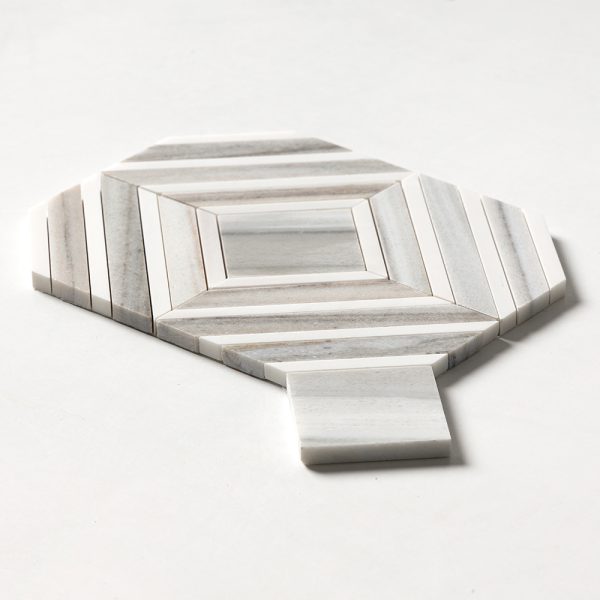 Mozaika marmurowa szaro biało beżowa GRACE luksusowy design i wyrafinowane wykończenie do luksusowego domu – Płytki marmurowe – Płytki kamienne - Premium Ekskluzywne wykończenia wnętrz Mozaiki marmurowe Marmor Mosaike Marmuro mozaikos Mramorové mozaiky Мармурові мозаїки